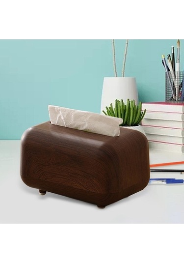 Pazly Suntek Peçete Mendil Kutusu Kapağı Kahverengi Ev Dekoru Oj - Pratik Ve Şık Kahverengi