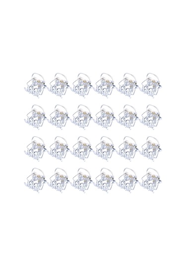 Dofolink 24'lü Mini Reçine Saç Klipsi - Şeffaf, Dayanıklı, Saçı Hasar Vermeyen, Çocuklar İçin Zarf Tipi Saç Aksesuarı Şeffaf