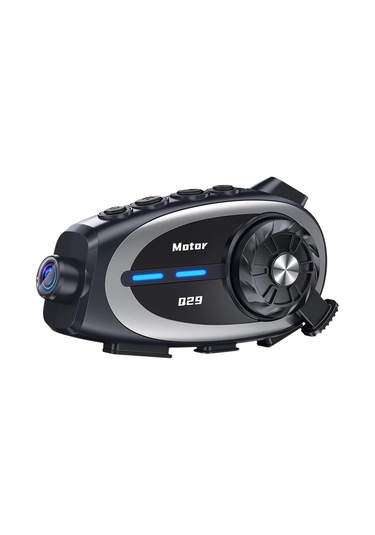 Q29 Motosiklet Kask İletişim Sistemi + Bluetooth Kulaklık + 1080p Hd Kamera