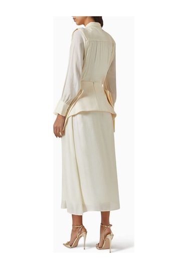 Eegen Studio Ophelia Kemerli Elbise - Crinkle Chiffon Crepe İle Şık Ve Rahat Seçenekler Kırık Beyaz