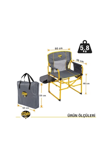 FUNKY CHAIRS Extra Katlanabilir Xl Kamp Koltuğu - Sarı