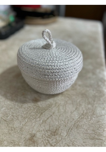 Hasır Sepet, Kapaklı Dekoratif Sepet, Çok Amaçlı Kutu, Şekerlik Sepeti