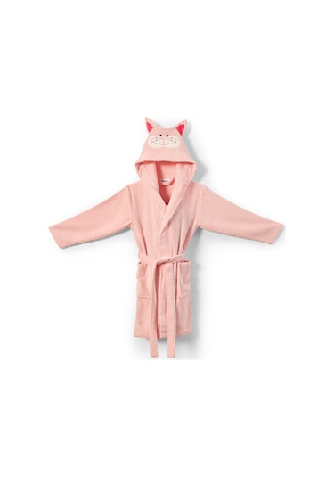 Kitty Bornoz 6-8 Yaş Pembe Pembe