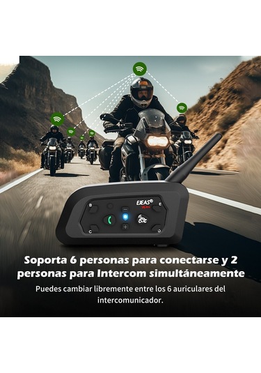 Jokmae V6 Pro+ Motosiklet Kaskı İçin Bluetooth 5.1 Telsiz Kulaklık, Tam Dupleks Konuşma Ve Gürültü Azaltma