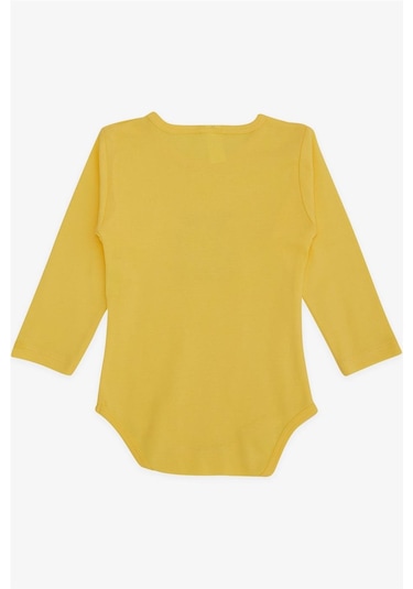 Breeze Erkek Bebek Çıtçıtlı Body Avcı Kedicik Baskılı 9 Ay-3 Yaş, Sarı-sarı Sarı