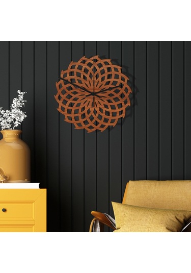 Homyl Duvar Asılı İzle Ahşap 3d Saati Oturma Odası Okul Otel Çiçek