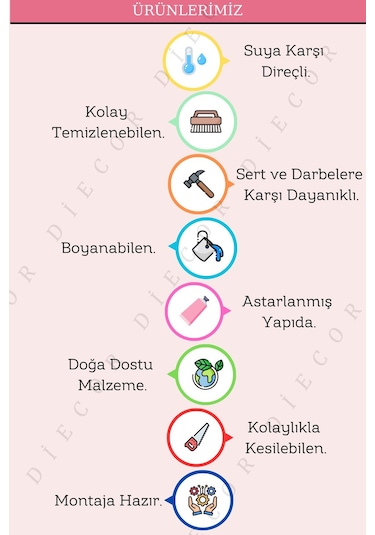 Diecor Dekoratif Polistren 15 Adet 4 Cm Gold Duvar Çıtası Beyaz 4 Cm Model:xa210