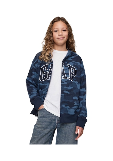 Gap Logo Relaxed Fermuarlı Sweatshirt - 743966-10006 Kırmızı