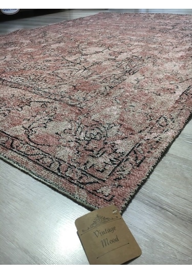 Türkmen Halı Vintage Mood 3201A Pudra 80X300 Cm Kilim