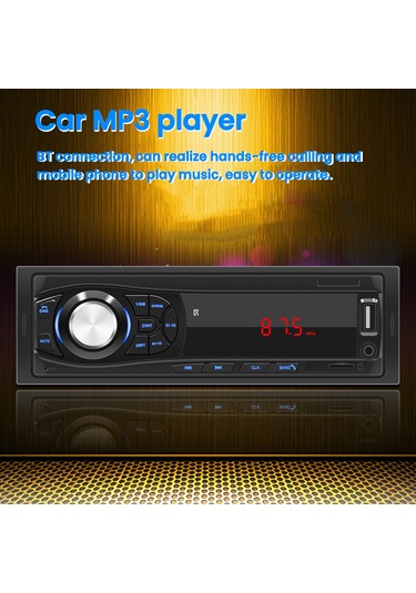 Kosona 12v Araç Bluetooth Mp3 Çalar - Tf Kart/usb Destekli Fm Radyo, 45w Çıkış Gücü Ve Kumanda İle