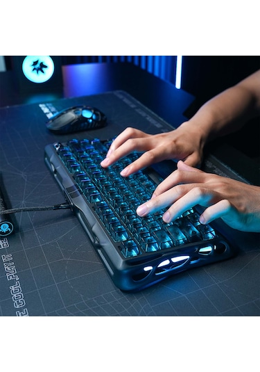 Gravastar Mercury V75 He Hall Effect Manyetik Switch Gaming Klavye, Hot-swappable, Rapid Trigger, 80