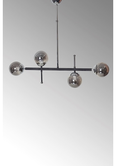 Luzarana Optik 4 Lü Krom Siyah Metal Gövde Füme Camlı Tasarım Lüx Sar... Çok Renkli