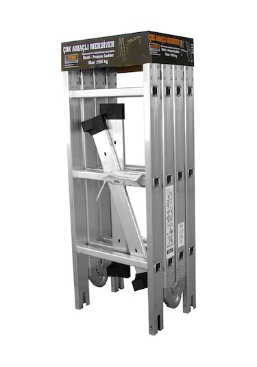 Beykon 12 Basamaklı 3.50 M Katlanır Çok Amaçlı Merdiven
