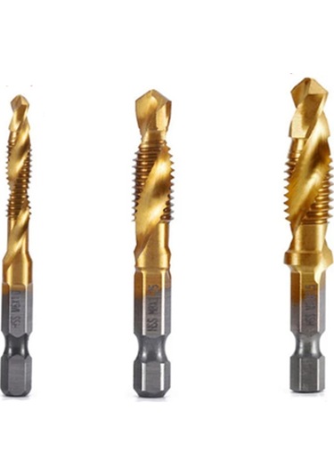 M6+m8+m10 Altıgen Şaftlı Hss Vida Dişi Metrik Kılavuz Matkap Uçları