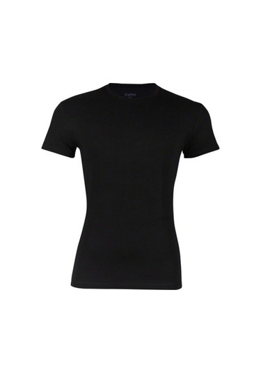 Yıldız Erkek Sıfır Yaka Lycralı T-shirt Fanila 3'lü Paket -90-91-92 Siyah