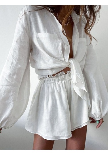 Gömlek Şortlu Takım Çok Renkli