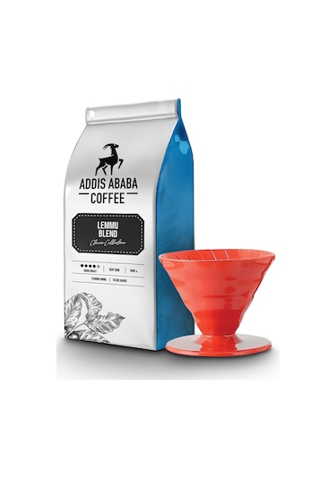 Addıs Ababa Lemmu Blend Filtre Kahve 1 KG + V60 Dripper
