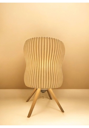 Modern Abajur Aydınlatma Lambader Beyaz - Krem