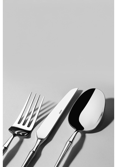 Nehir Marbella 36 Parça Çatal Kaşık Bıçak Seti Takımı 6 Kişilik Paslanmaz Çelik Gri