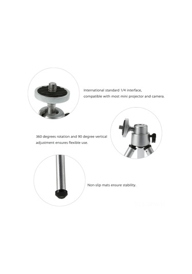 Maiyame Gümüş Renkli Evrensel Mini Tripod: Projektör, Dijital Kamera Ve Akıllı Telefon İçin Taşınabilir Tutucu