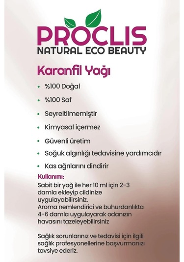 Proclis Karanfil Yağı 3 x 10 ML