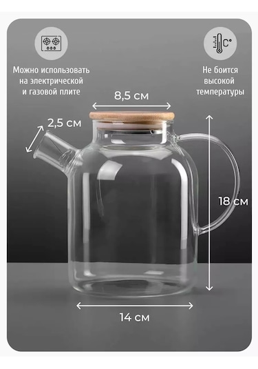 Glasshouse Demlik 1600 Ml 244769384 Beyaz