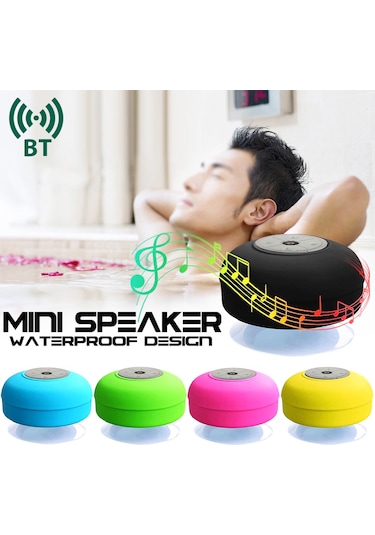 Jeemson Mavi Ipx4 Su Geçirmez Mini Bluetooth Hoparlör Q9 - Led Işık, Fm Radyo, Tf Kart, Elden Öte Arama, Sıçrama Çubuğu İle Banyo, Havuz, Seyahat