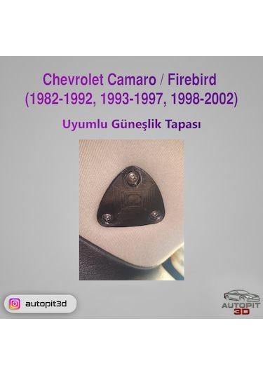 Chevrolet Camaro / Firebird 1982 2002 Uyumlu Güneşlik Tapası