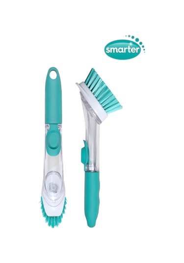 Smarter Deterjan Hazneli Bulaşık Fırçası Yeşil 20 CM