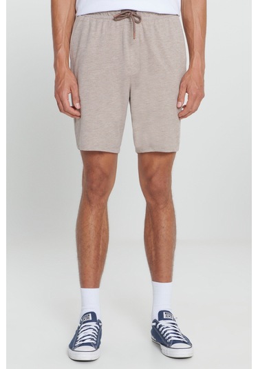 Ac&Co / Altınyıldız Classics Erkek Kahve Melanj Standart Fit Normal Kesim Pamuklu Rahat Örme Şort