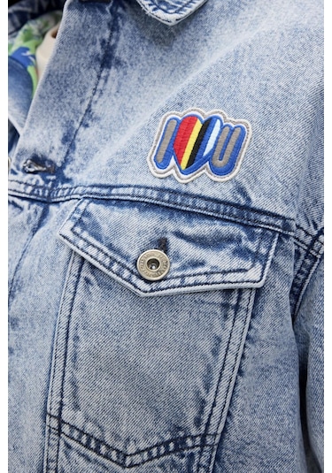 Adelina Mavi Kadın Denim Ceket-mavi Mavi