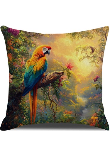 Yeni Sade Tarzda Baskılı Yastık Kılıfı No.90 Ekru