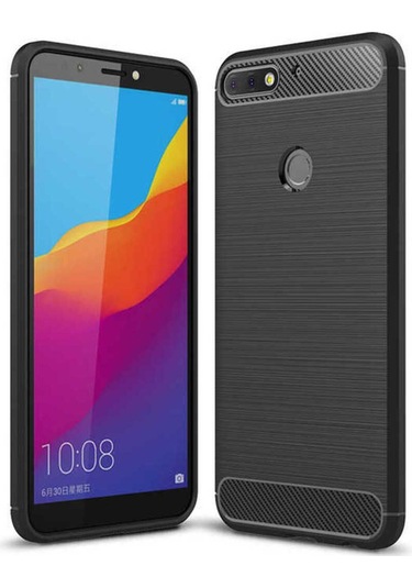 Huawei Y7 2018 Kılıf Zore Room Silikon Kapak Lacivert