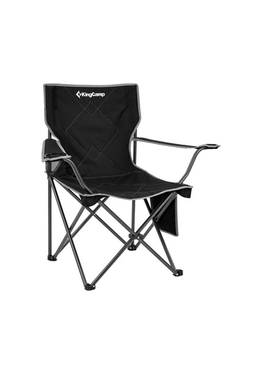 Kingcamp Lotus Comfort Konforlu & Takviyeli Kamp Sandalyesi Black Siyah