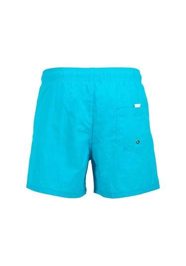 Turkuaz Su İtici Özellikli Naylon Kumaş Düz Renk Basic Erkek Plaj Deniz Şort Mayo - 540-turkuaz 001
