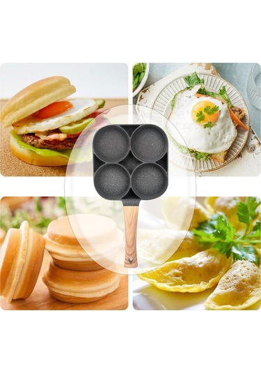 Dört Bölmeli Yumurta Kızartma Tavası Koyu Gri Diğer