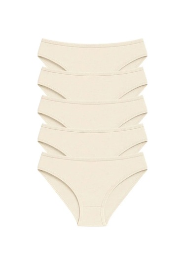 Pk40003 Büyük Beden Yüksek Bel Külot 5 Li Paket Çok Renkli