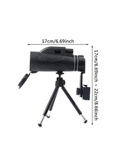 Monoküler Teleskop Yüksek Güçlü Teleskop Telefon Tutucu Ve Tripod 80x100 Bak4