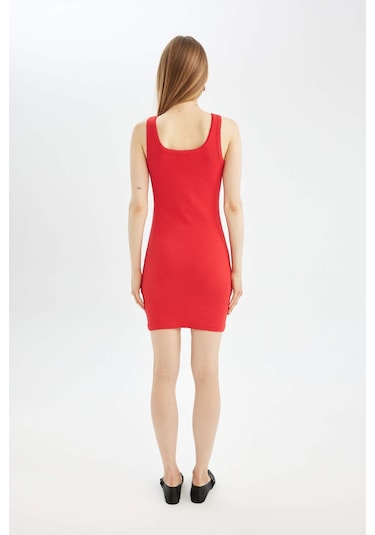 Defacto Coool Bodycon Vücudu Saran Basıc Fitilli Kaşkorse Mini Kırmızı Elbise A0732AX23SM Kırmızı Defacto Coool Bodycon Vücudu Saran Basıc Fitilli Kaşkorse Mini Kırmızı Elbise A0732AX23SM Kırmızı