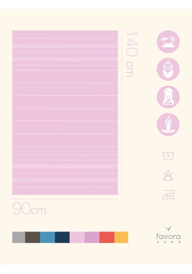 Favora Peştamal Plaj Havlusu 90x140 - Pembe