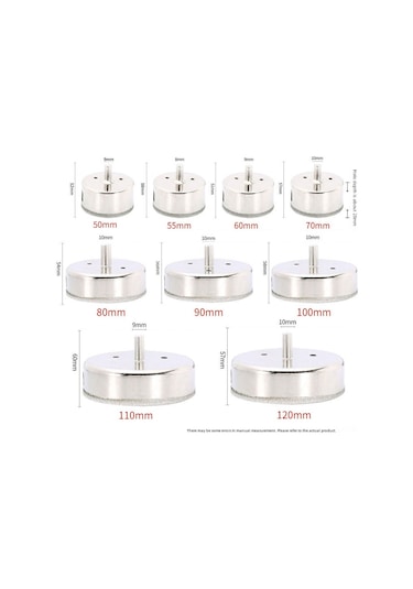 Shineyee 16 Parça Elmaslı Matkap Ucu Seti 6-50mm : Mermer, Seramik, Cam Delme Ve Boncuk Yuvarlama Aracı - Tam Dolu Delme Çözümü