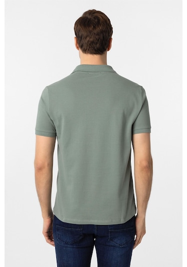Süvari Su Yeşili Slim Fit Düz Polo Yaka Tişört