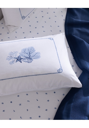Madame Coco Mathilda King Size %100 Pamuk Karde Düz Pike Takımı - Lacivert 8684427309490 Çok Renkli