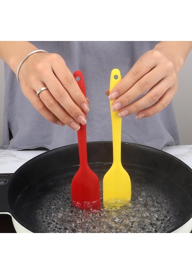 Yeşil Silikon Spatula 1 Adet 8.0ın Küçük Kauçuk Spatula Isıya Dayanıklı Yapışmaz Esnek Kazıyıcılar Karıştırma Pişirme Araçları Mutfak