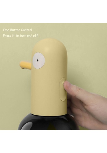 Xiaaokeji Köpük Sabunluk Temassız Ördek Şeklinde Sabunluk 400ml Sarı