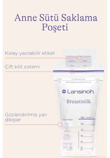 Lansinoh Anne Sütü Saklama Poşetleri 50 Adet