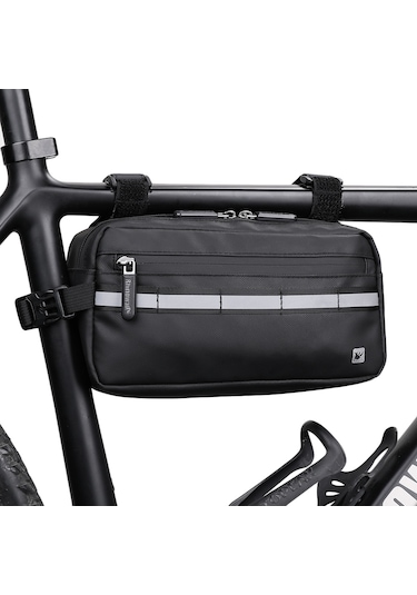Rhınowalk Çok Fonksiyonlu Gidon Bisiklet Çantası Bisiklet Ön Çantası Omuz Çantası Bel Çantası - Siyah