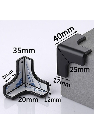 Bosphorusboutique Yumuşak Tutkal Tutkal Şeffaf Sarı Önleyici Masa Köşe Köşe Ev Dolabı Dik Çarpışma Anti-vuruntu Adet Açı 8pcs 8 Gh Sarı