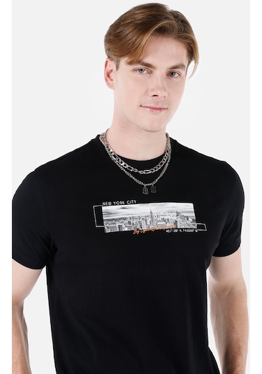 Colin's Colins Siyah Erkek Tshirt K.Kol Cl1067636 Q1.V2 Blk Siyah