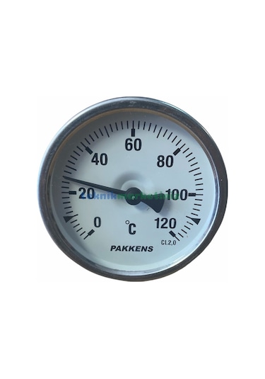 Pakkens Çap 63 Mm 120 Derecec 5 Cm Termometre + Bağlantı Manşonuyla